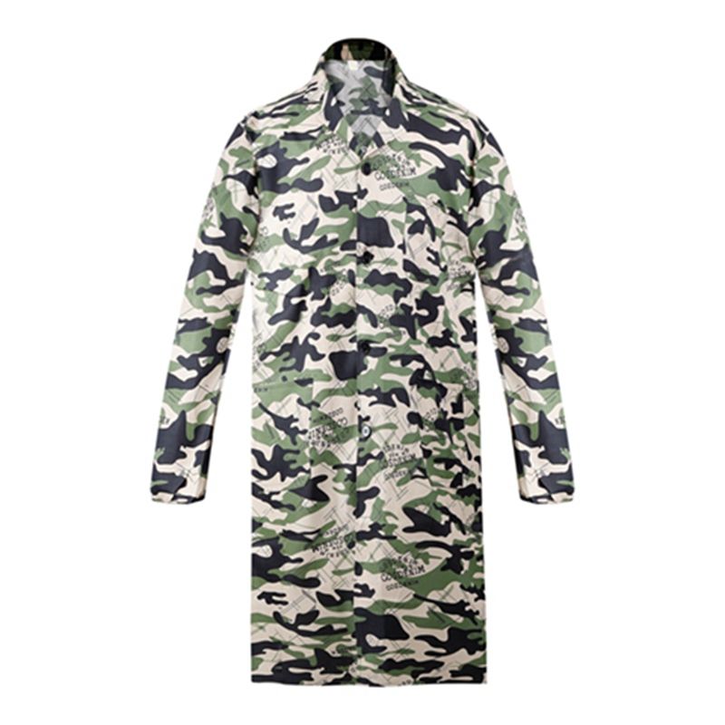 Wear resistant work clothes men's camouflage long sleeve blue coat