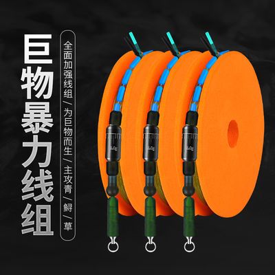 18549/青鱼大物线组纯手工现绑鲟鱼巨物加固拉力进口成品钓鱼钩主子线组