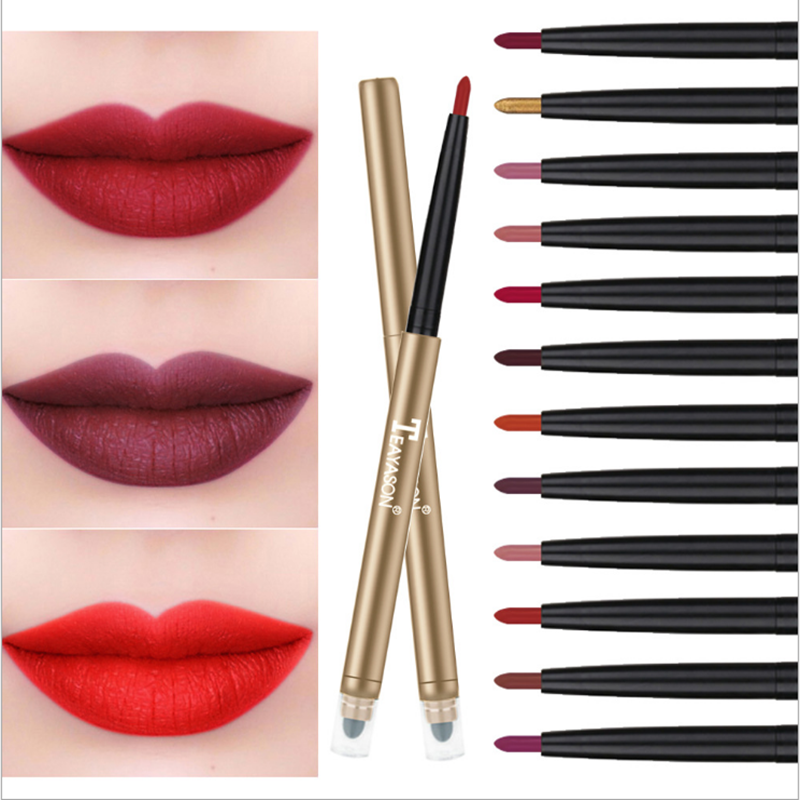 Automatic lip liner, female waterproof, durable, non staining, hook, thread, lip pencil, matte, lazy person, lipstick pen, authentic student.