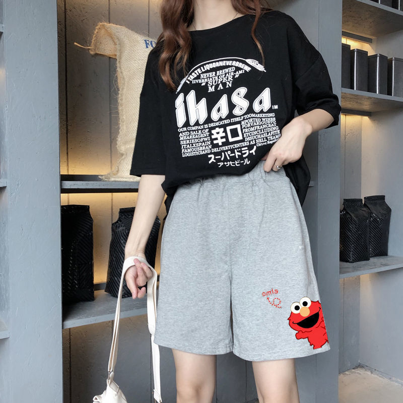 Cotton shorts for female summer students Korean loose new style clothes Korean slim casual Capris BF Harajuku ins