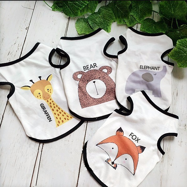 Dog clothes summer thin pet clothes teddy bear bomefa fight cat dog supplies cartoon vest