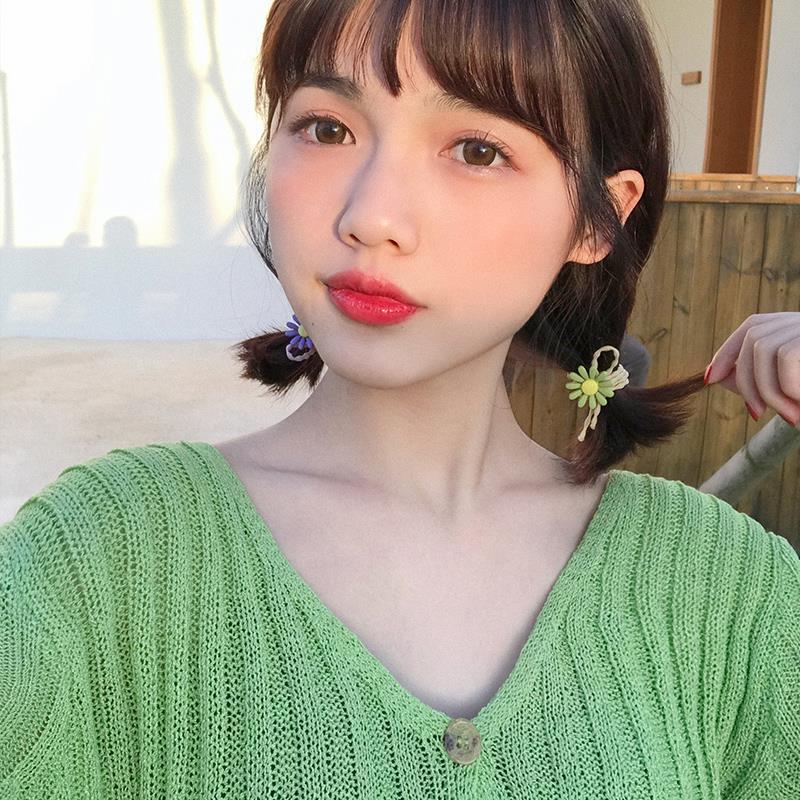 泫雅风甜美韩式小雏菊发圈可爱发绳扎头发皮筋头绳森女百搭女发饰