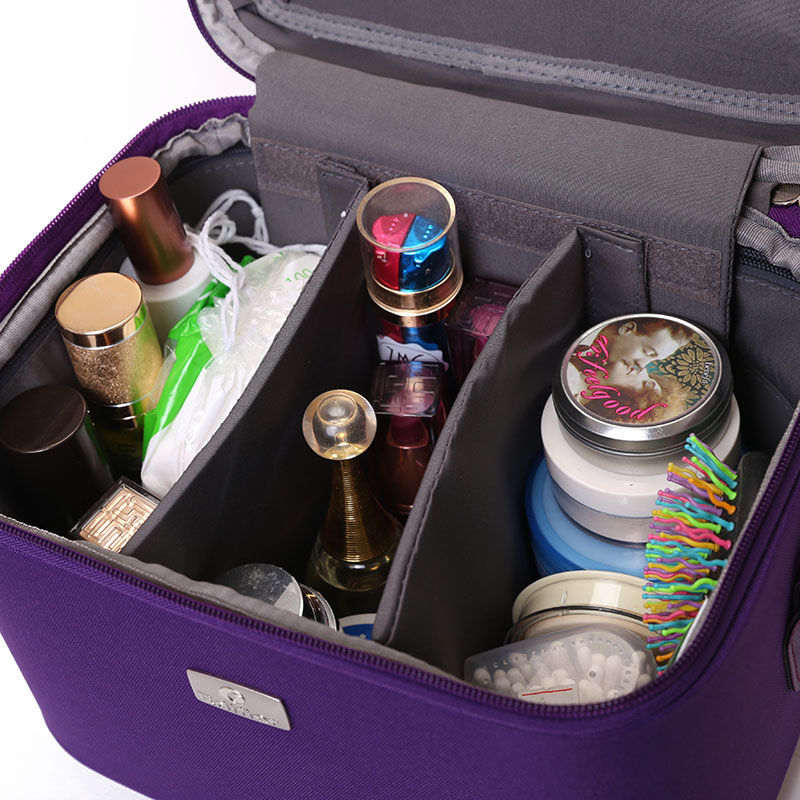 化妆包大容量韩国女化妆收纳盒便携式旅行包带隔断专业手提化妆箱
