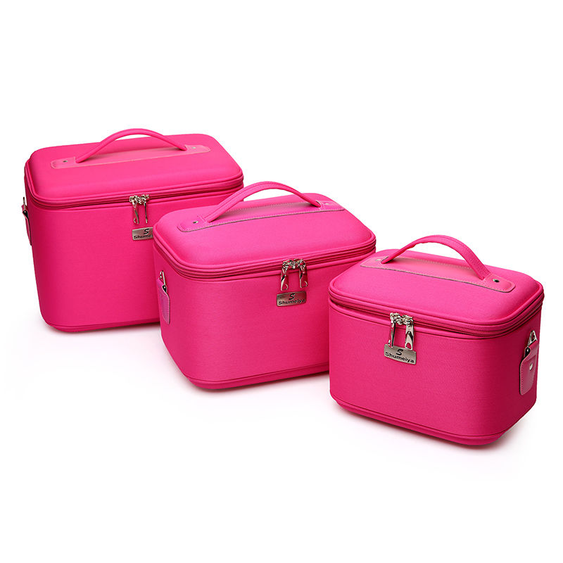 化妆包大容量韩国女化妆收纳盒便携式旅行包带隔断专业手提化妆箱
