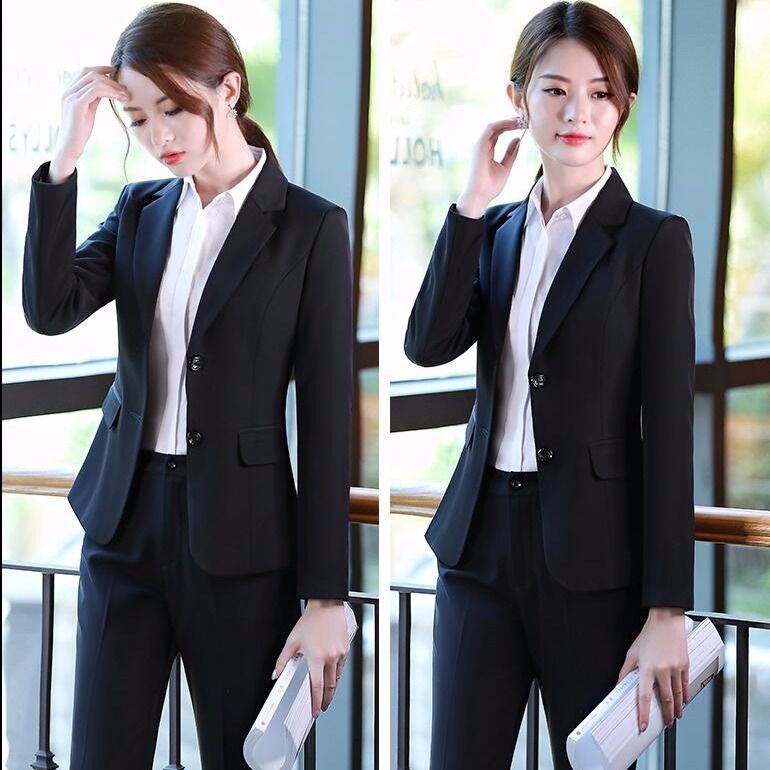 西装套装女职业装女装秋冬西服外套女士大码工作服面试正装女套装