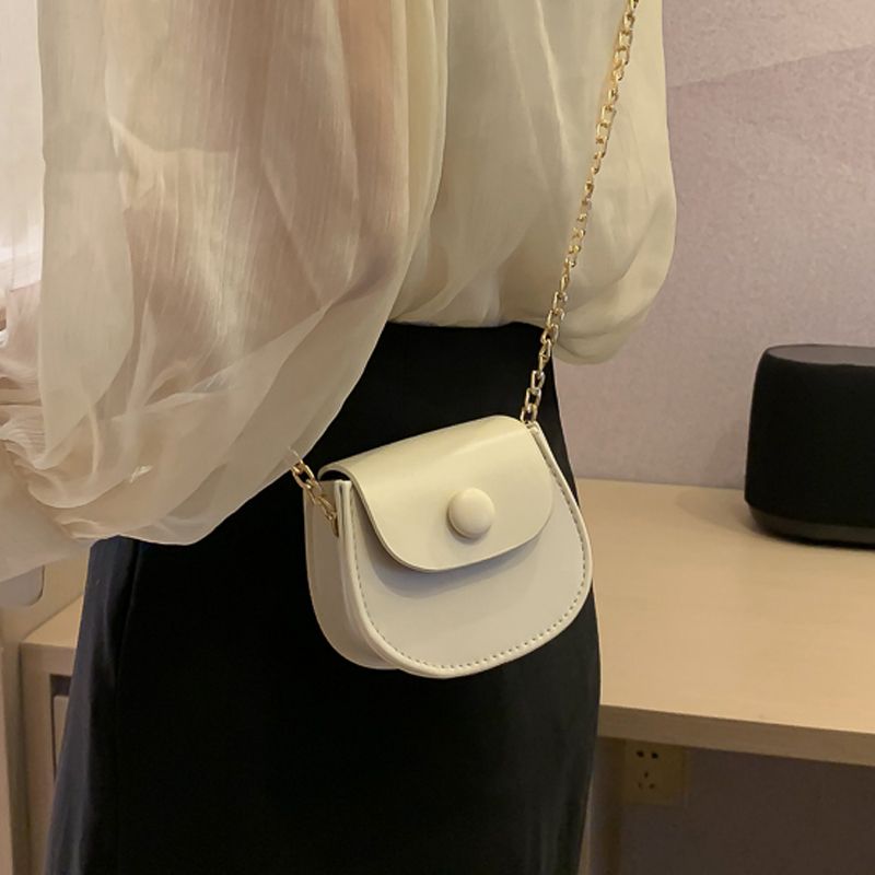 Spring and summer Girls Mini saddle bag women's new 2020 Korean version versatile chic chain bag Single Shoulder Messenger Bag