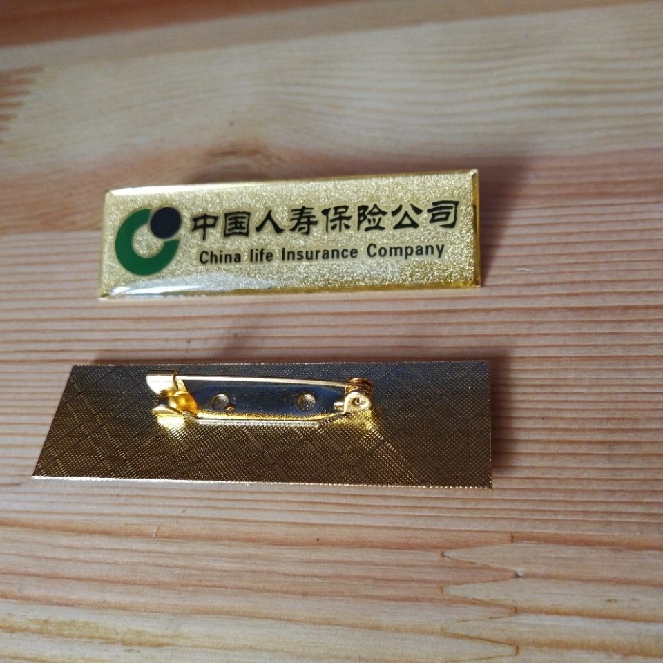 中国人寿保险公司司徽胸牌徽章胸针.十个起拍哦