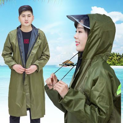 70314/时尚男女长款雨衣防水成人徒步旅行单人连体户外加厚劳保风衣雨披