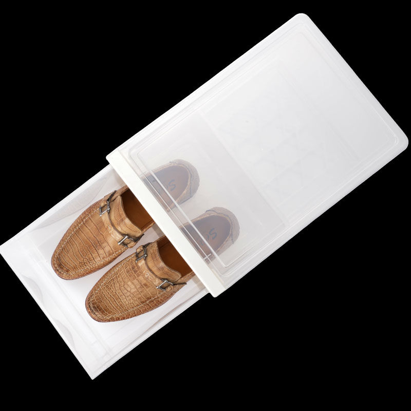 非凡家品加厚透明鞋盒抽屉式防尘宿舍收纳神器塑料防潮鞋子收纳盒