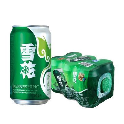 SNOW/雪花啤酒清爽8度330ml*12/24听啤酒整箱小