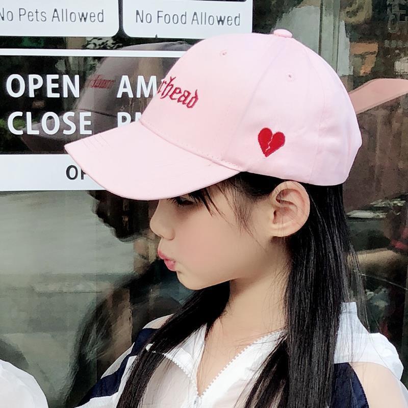 Hat female Korean version girl cap student black baseball cap baby sun hat boy tide parent-child spring and summer