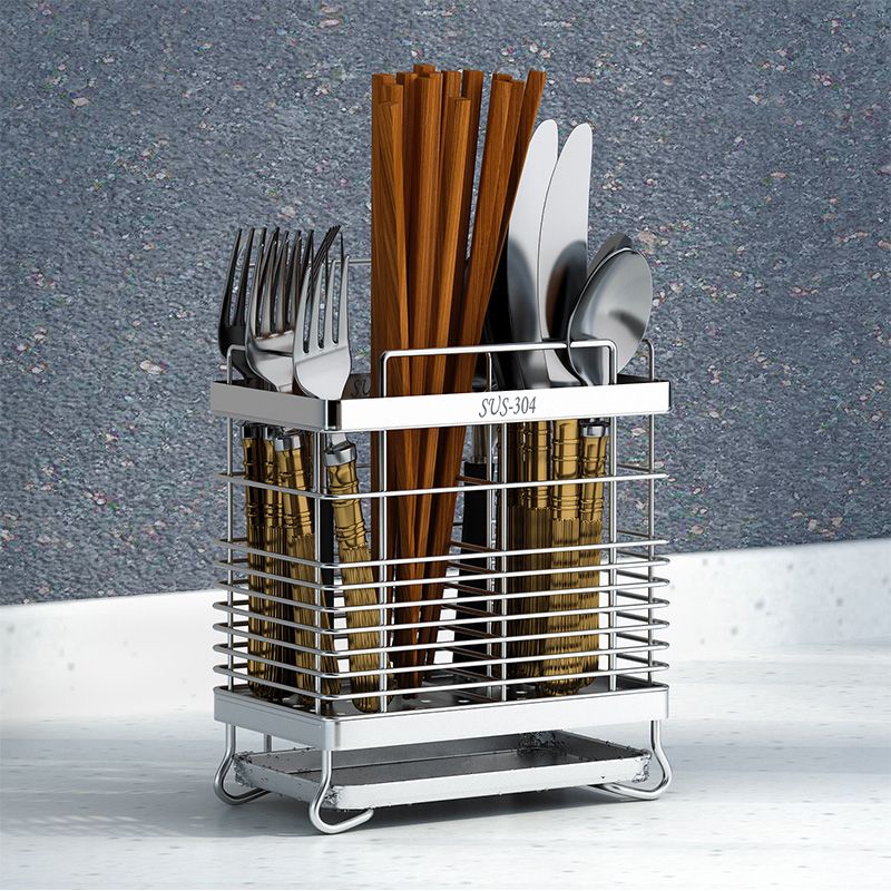 家用厨房不锈钢打孔壁挂式篓子沥水筷子