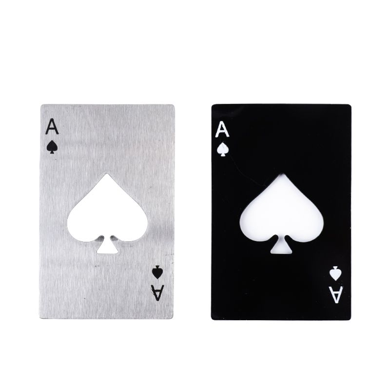 【1/2个装】黑桃A信用卡式开瓶器创意扑克牌不锈钢起瓶器啤酒起子