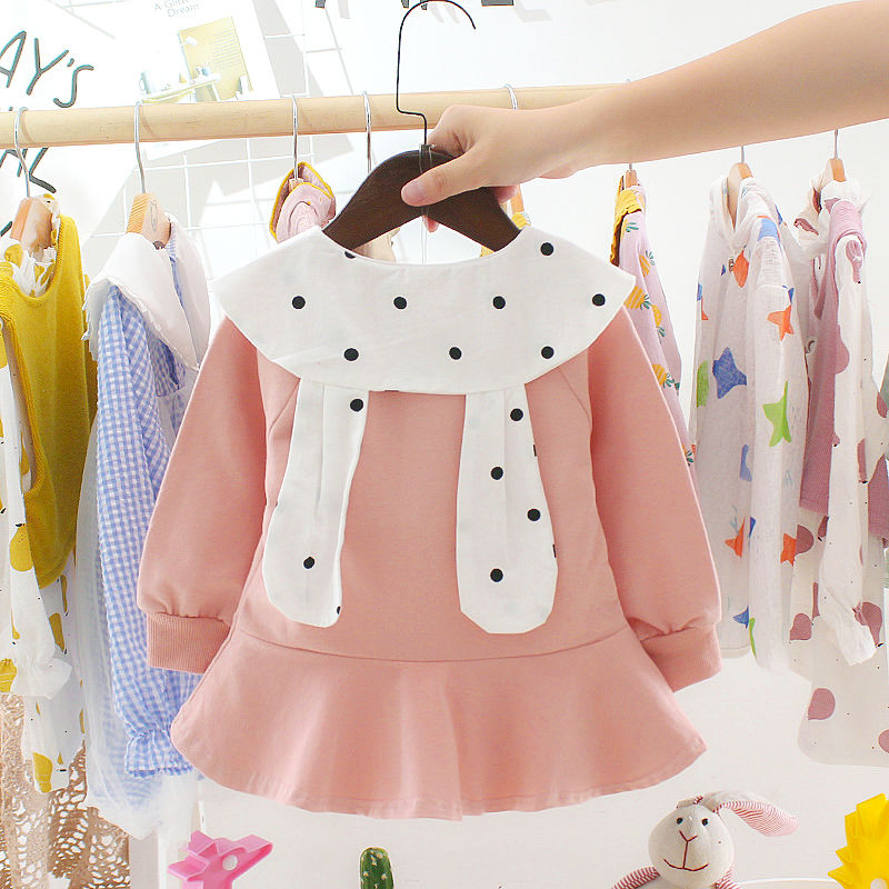 Girl's coat spring and Autumn New Korean version children's foreign style spring coat coat dress