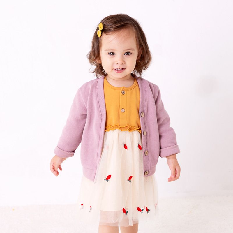 Baby coat autumn 2020 new style foreign style girl's coat 1 year old boy's top spring and autumn baby knitted cardigan