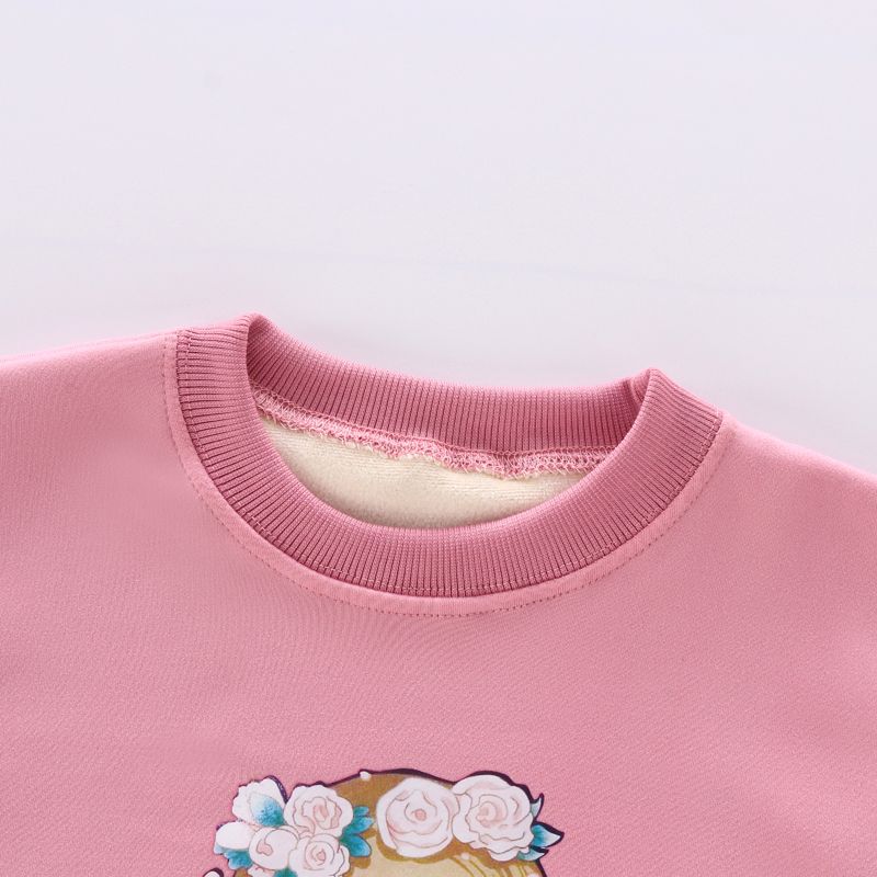 Children's vests girls' spring clothes boys' middle and large children's clothes Plush children's clothes autumn and winter bottoming shirts foreign style