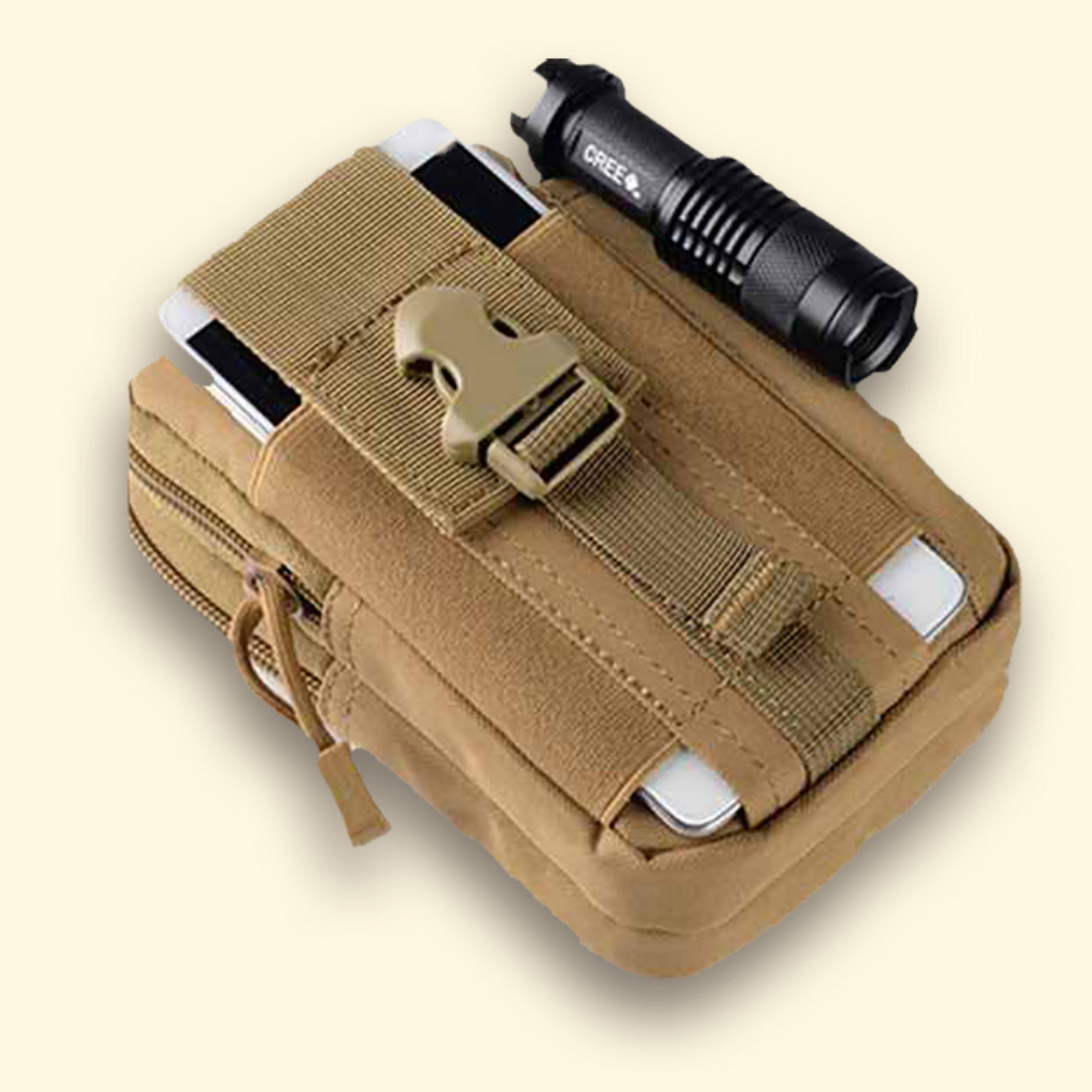 Multi functional double layer belt waist bag 6.5 inch male mobile phone bag outdoor sports bag waterproof running bag