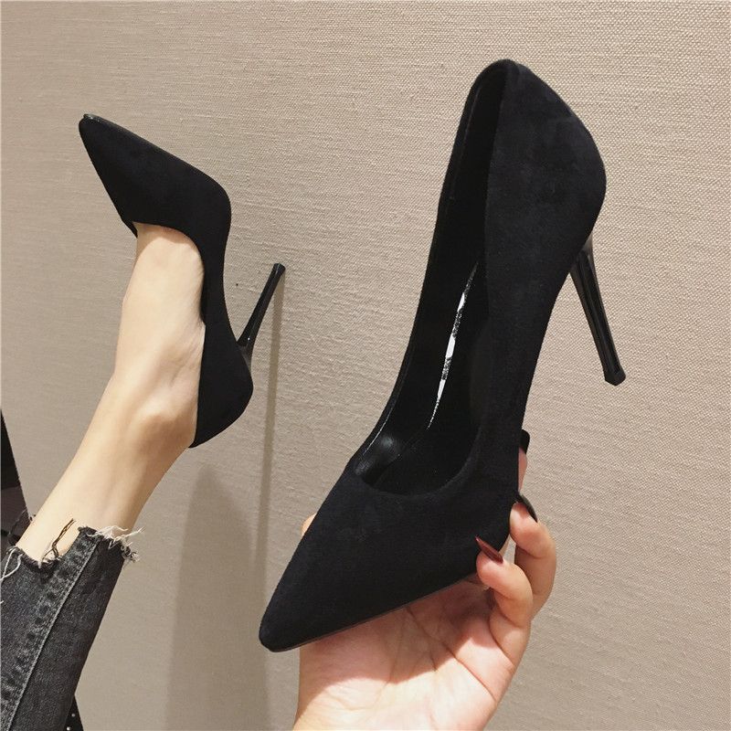 black professional heels