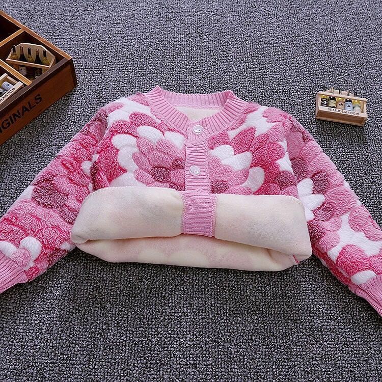 2022 autumn and winter baby fleece cardigan men and women baby warm clothes flannel thick top coat Korean version of the tide