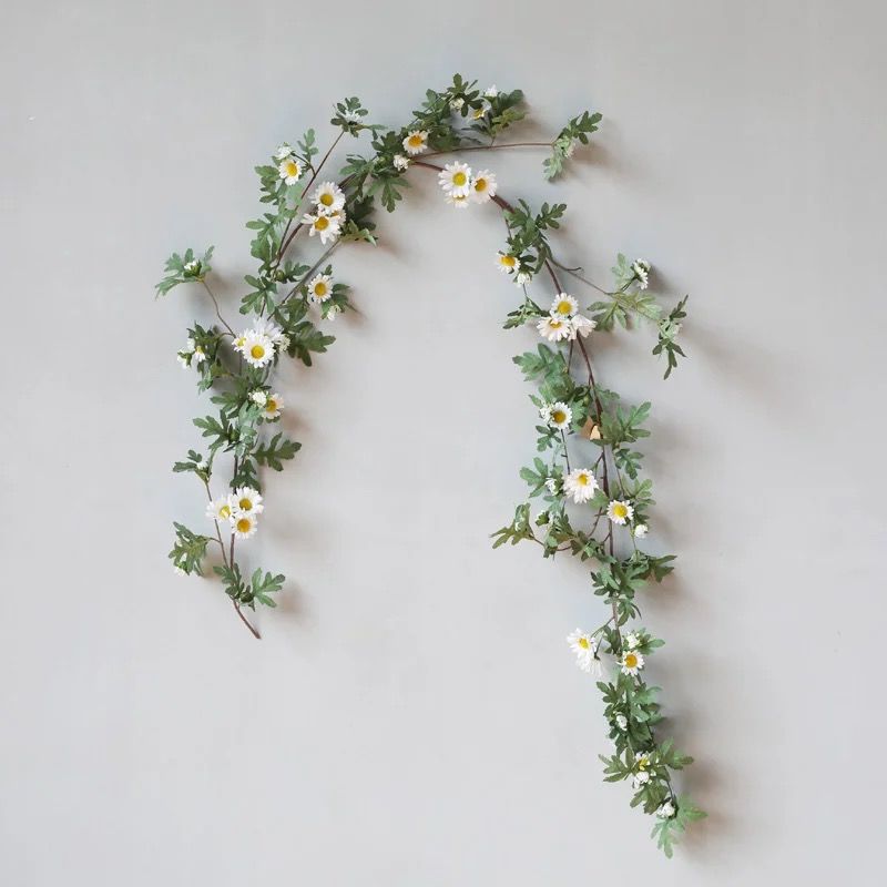 Simulated flower cane Daisy photography props fake flower wall decoration wall hanging Nordic plastic flower wedding props decoration