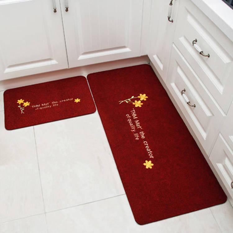 Household kitchen floor mat carpet long strip water absorption, oil absorption, dust absorption and antiskid floor mat customized for bathroom floor mat at door
