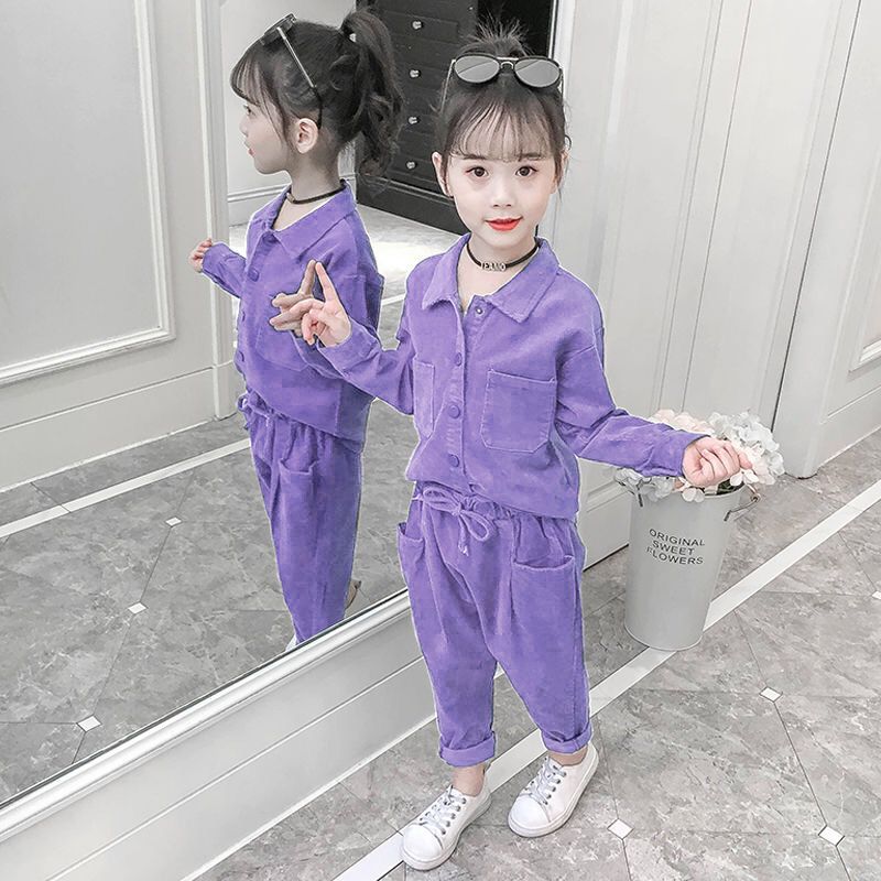 女童套装2023秋装新款童装儿童两件套韩版衣服女学生中大童春秋潮