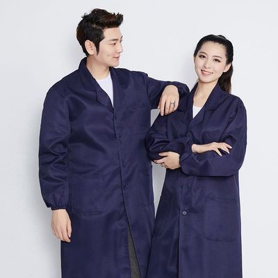 耐磨长款蓝大褂工作服货运司机搬运工地农场养殖场汽修厂防尘防脏