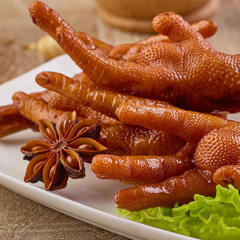 五香卤味鸡爪批发零食乡巴佬味不辣鸡爪子10-30包鸡爪零食泡鸡爪