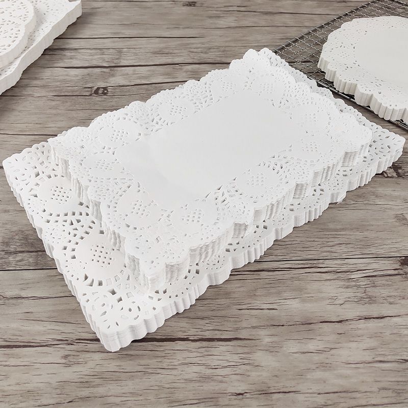 圆形花底纸 花纸 吸油纸烘焙用纸厨房花垫纸蛋糕纸花边纸150张