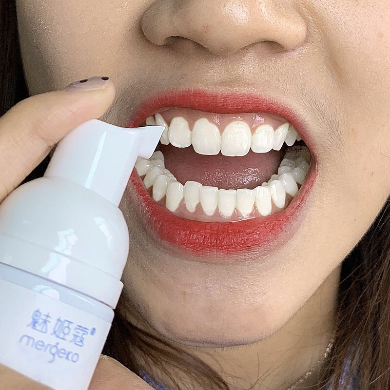 Whitening teeth fresh breath decolorizer tooth bubble whitening