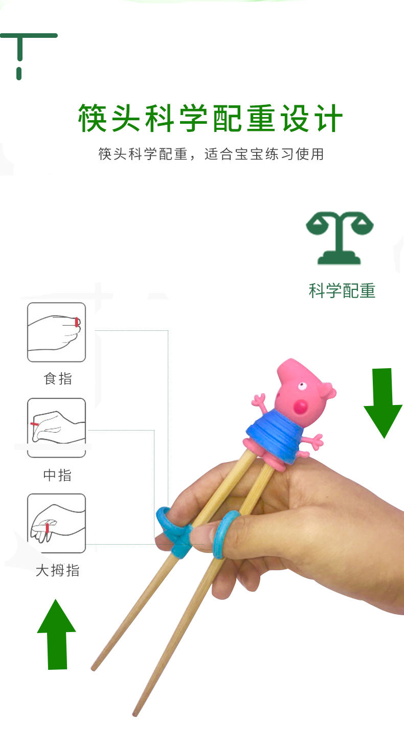【筷子矫正器】儿童筷子训练筷学习筷木幼儿筷叉勺套装小孩学吃饭GHD