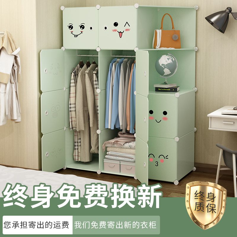 Wardrobe Moving Boxes Color : A No Zipper Wardrobe Cloth Closet Folding Door Steel Pipe Bold Reinforcement Fabric Assembly Cabinet Storage Wardrobe