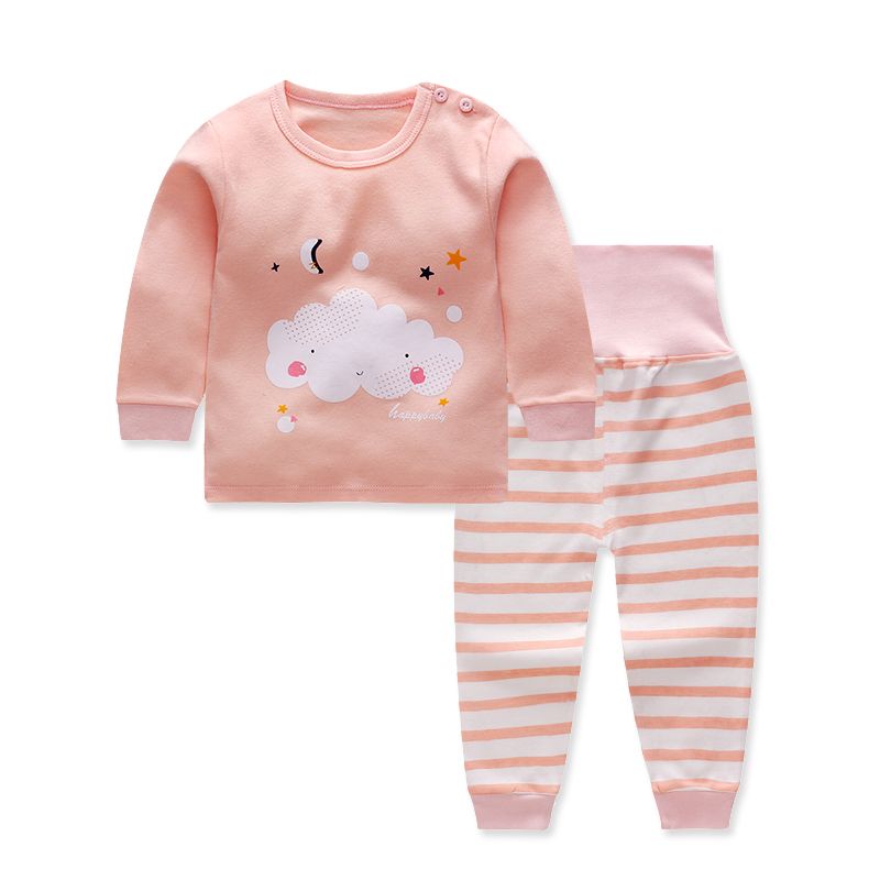 Children's underwear set pure cotton children's clothes boys 0-5 years old baby autumn clothes autumn pants baby clothes spring and autumn high belly pajamas
