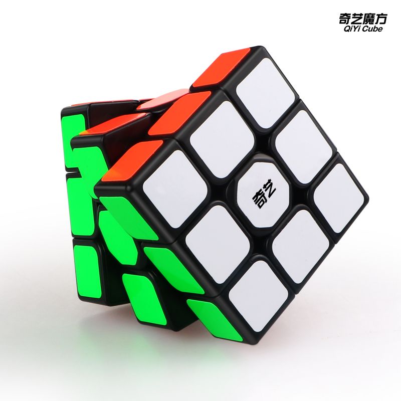 奇艺魔方格启航w黑底三阶贴纸初学者入门儿童幼儿园小学益智玩具