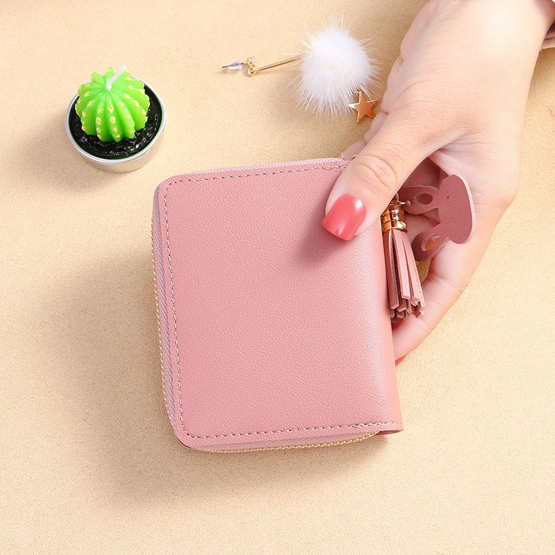 Ins small wallet Female Short Student Korean cute bear zipper 2019 new women's zero wallet Mini Bag