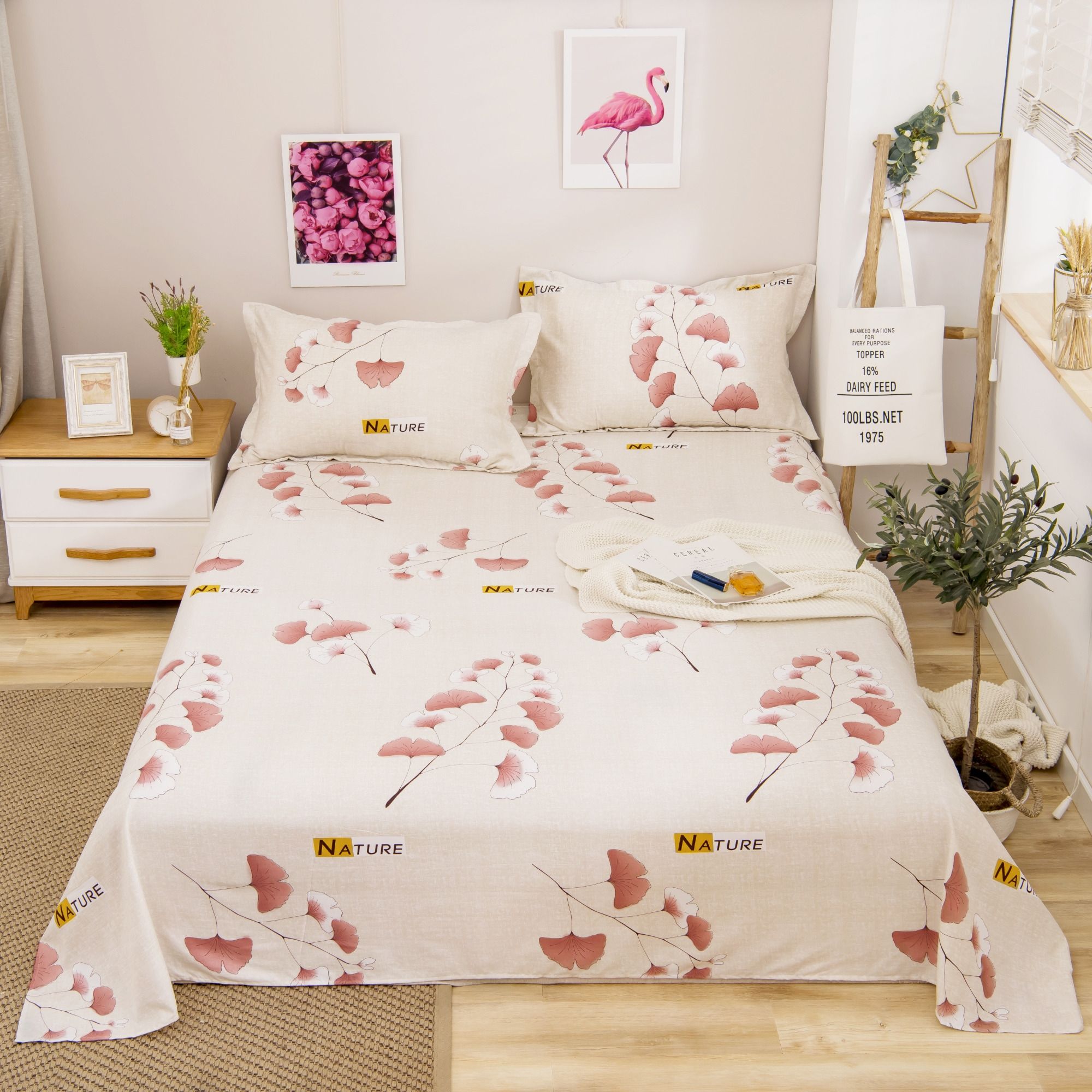 【床单特价】单件床单水洗棉床单简约亲肤四季通用床单学生多规格