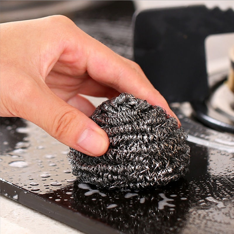 不锈钢厨房洗刷锅家用洗碗去污清洁钢丝球铁丝球组合刷子