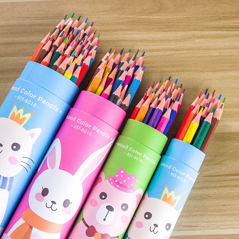 彩色铅笔彩铅画笔小学生美术用品素描绘画可擦彩色笔彩铅笔