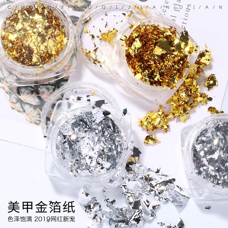 New Japanese silver foil gold foil tin foil nail ornament 2021