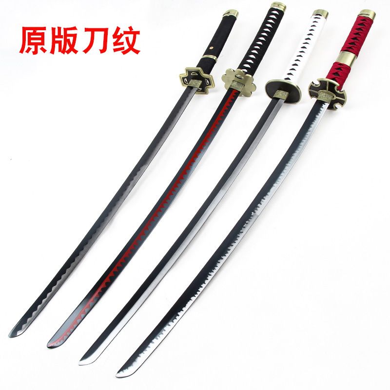 海贼王索隆刀三把刀黑刀秋水和道一文字三代鬼彻cos动漫三刀流 虎窝拼