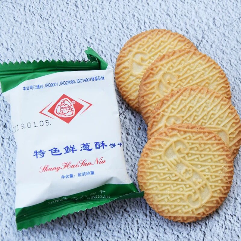 上海三牛饼干葱香味特色鲜葱酥饼干葱油饼早餐办公室零食2斤