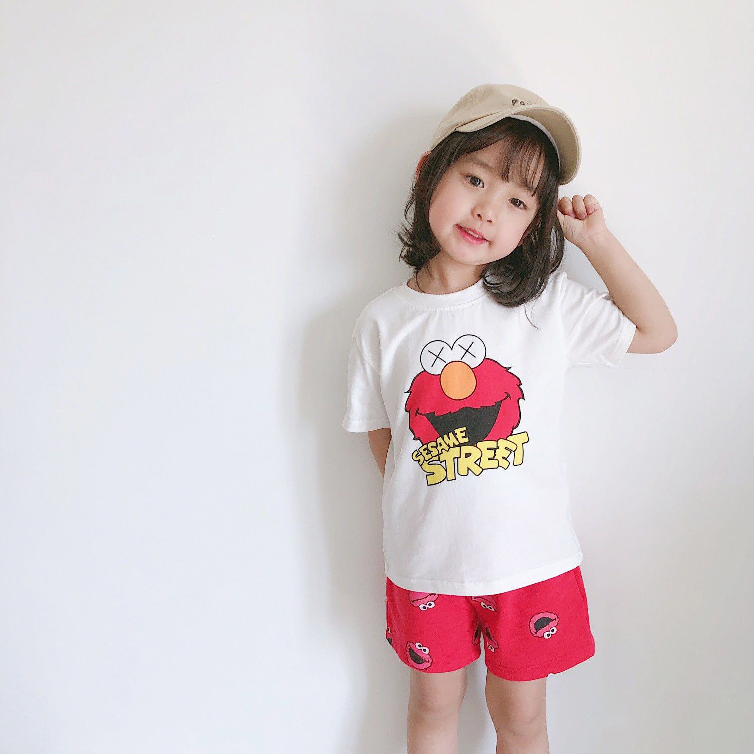 2020 new ins children's summer men's and women's suits Cute short sleeve children's shorts handsome T-Shirt Baby Clothes