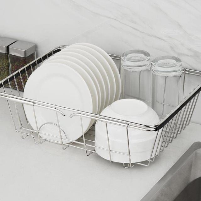 凉碗架不锈钢洗碗槽沥水架水槽控水篮刷碗池沥水篮厨房用品置物架