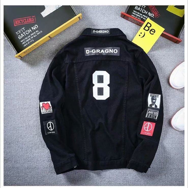 [same style of Quan Zhilong] 2019 new Japanese denim jacket of gangchai