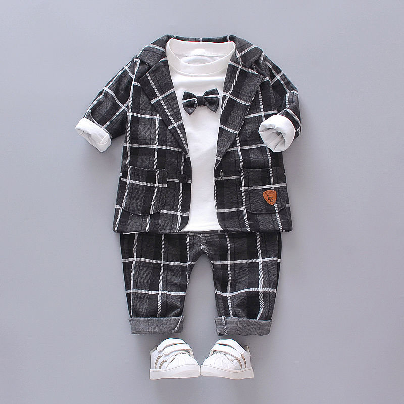 Boys' spring and autumn suit 0-1 years old Korean clothes 2 children's casual 3 suits 4 boys' baby three piece suit