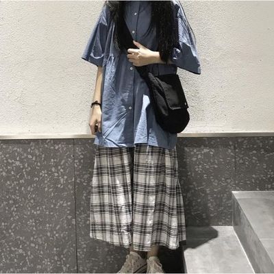 格子套装女夏夏装