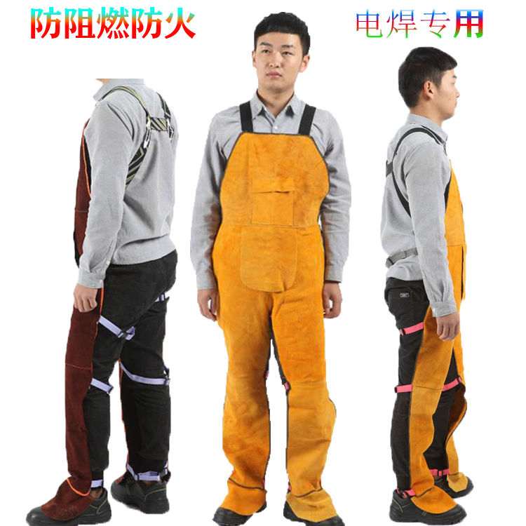 Protective clothing for cow hide electric welding high temperature resistant welder welding labor protective clothing flame retardant and scald resistant leather apron argon arc welding