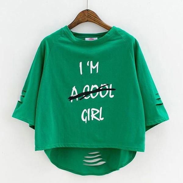 Girls' T-shirt spring new girls' half sleeve spring and autumn children's wear top foreign style Korean children's short sleeve T-shirt fashion