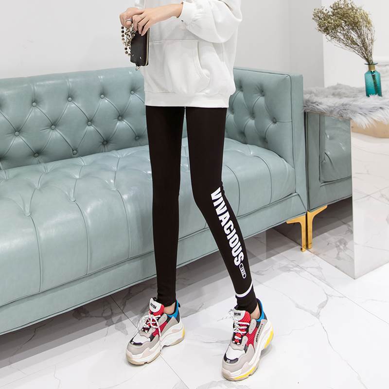 Spring and autumn Leggings women wear elastic 2020 new high elastic pants fat mm large high waist slim tight pants