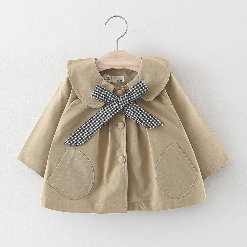 Children's wear girl children's coat spring autumn children's clothes 0-1-2-3-year-old baby's autumn coat windbreaker